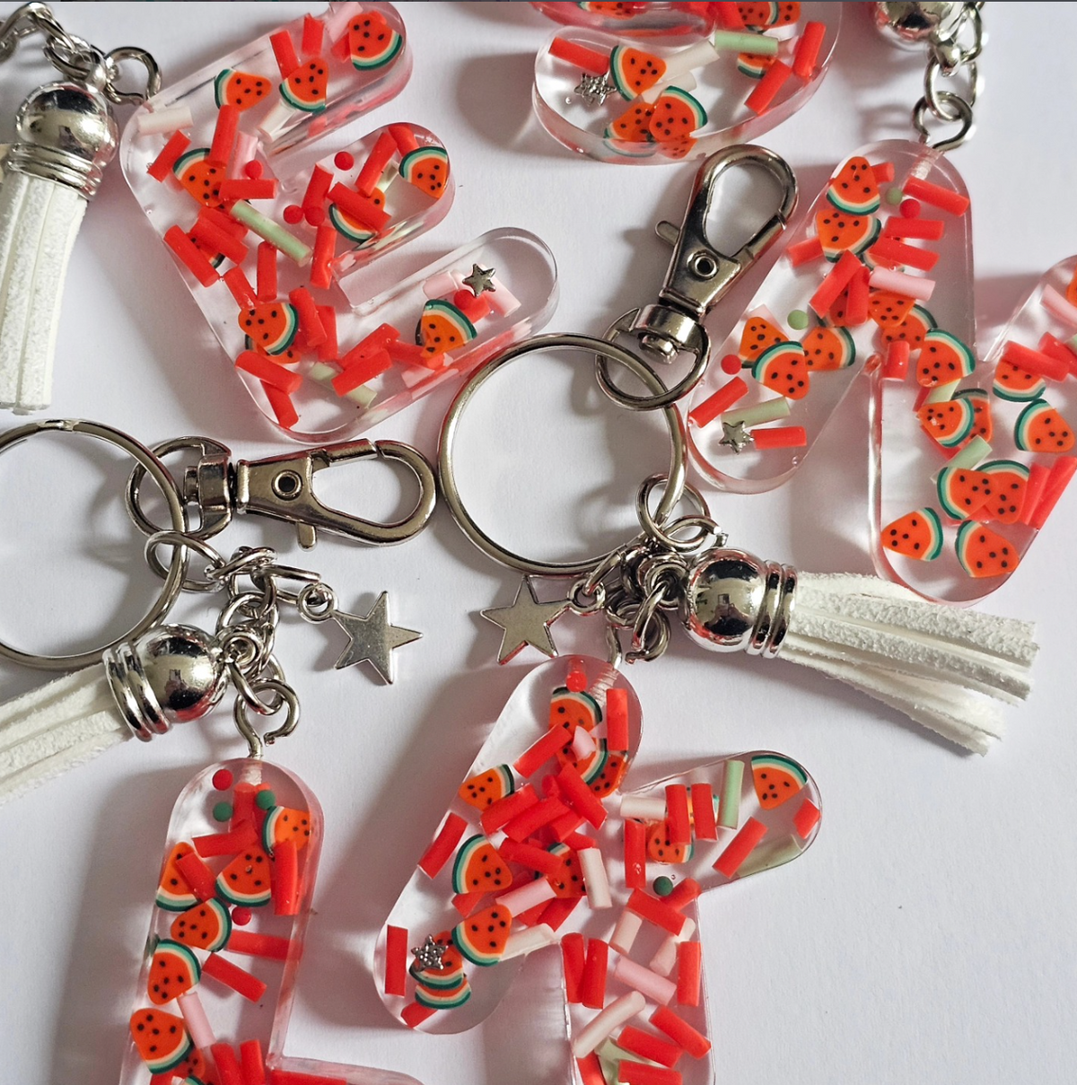 Watermelon Letter keychain