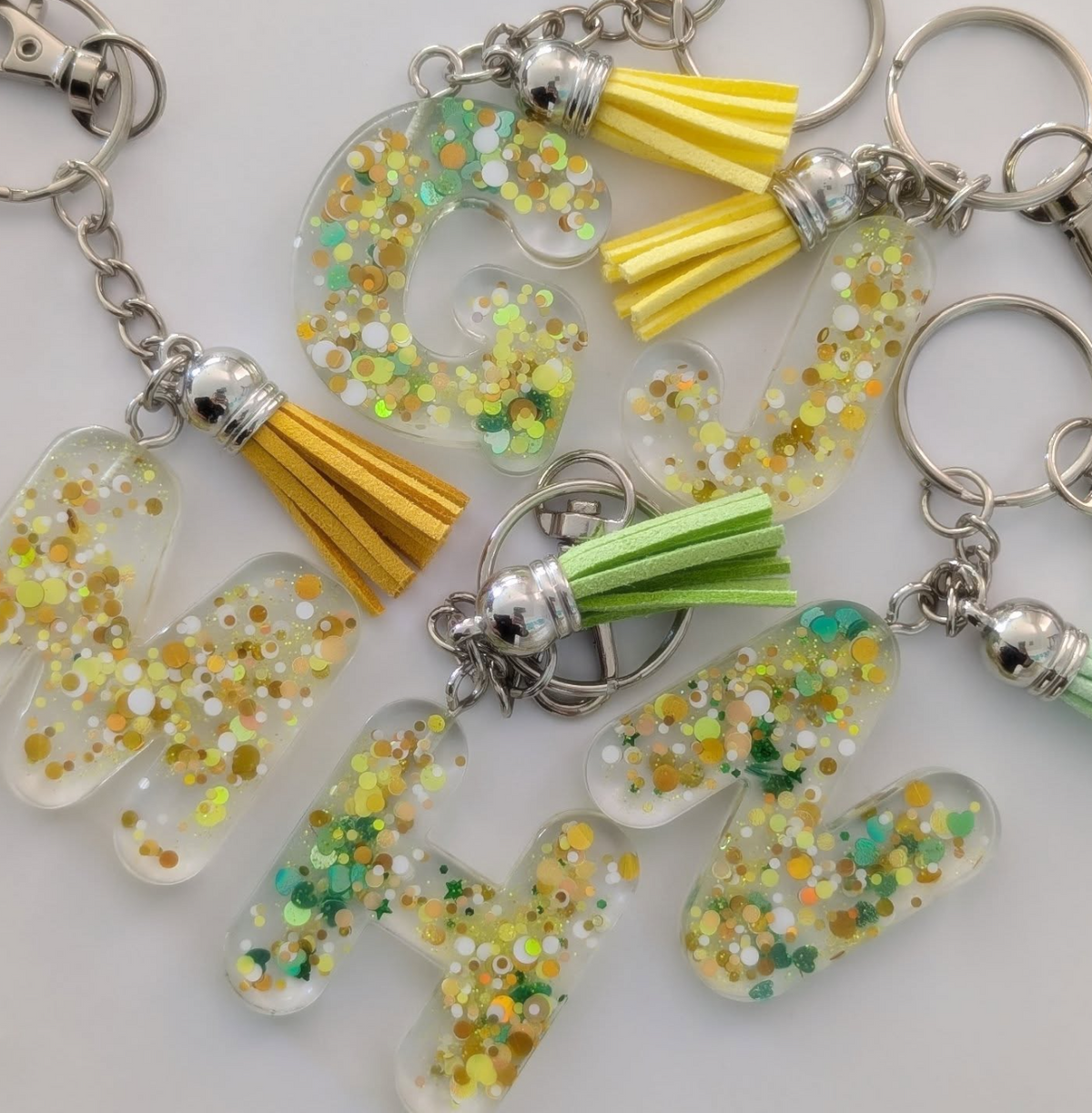Golden sprinkle keychain